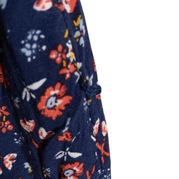 Beach Lunch Lounge Ditsy Floral Tunic Dress Size Medium Blue Sleeveless - Picture 9 of 10